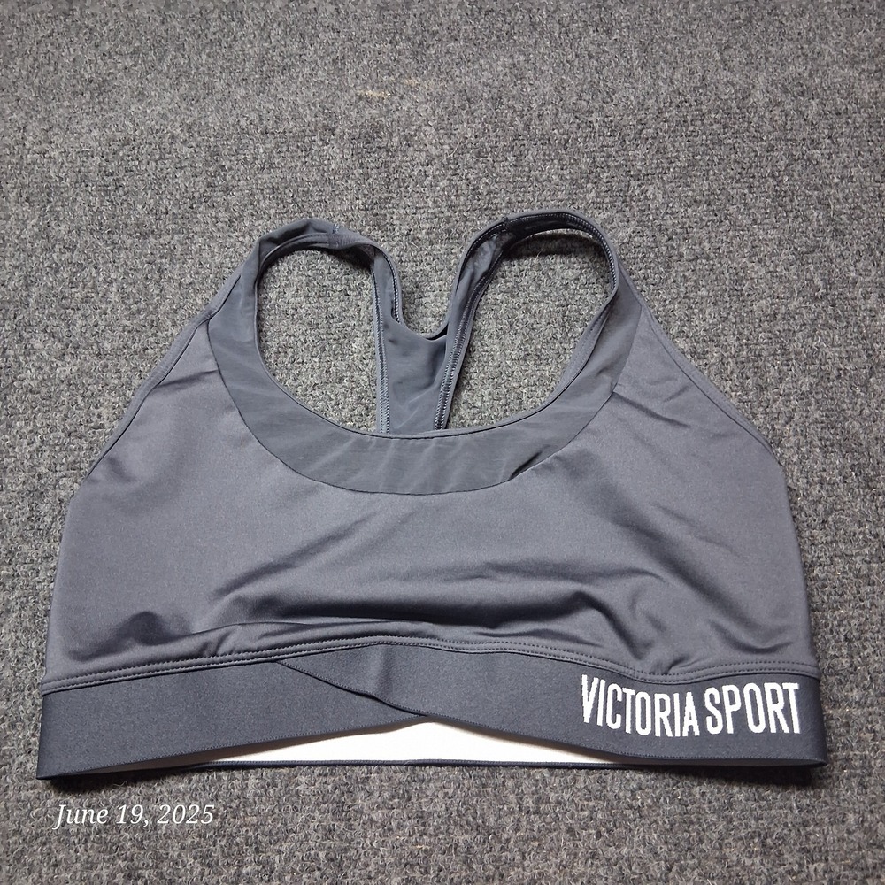 The Player by Victoria Sport‎ Racerback Bra Women Size Medium Gray Wireless